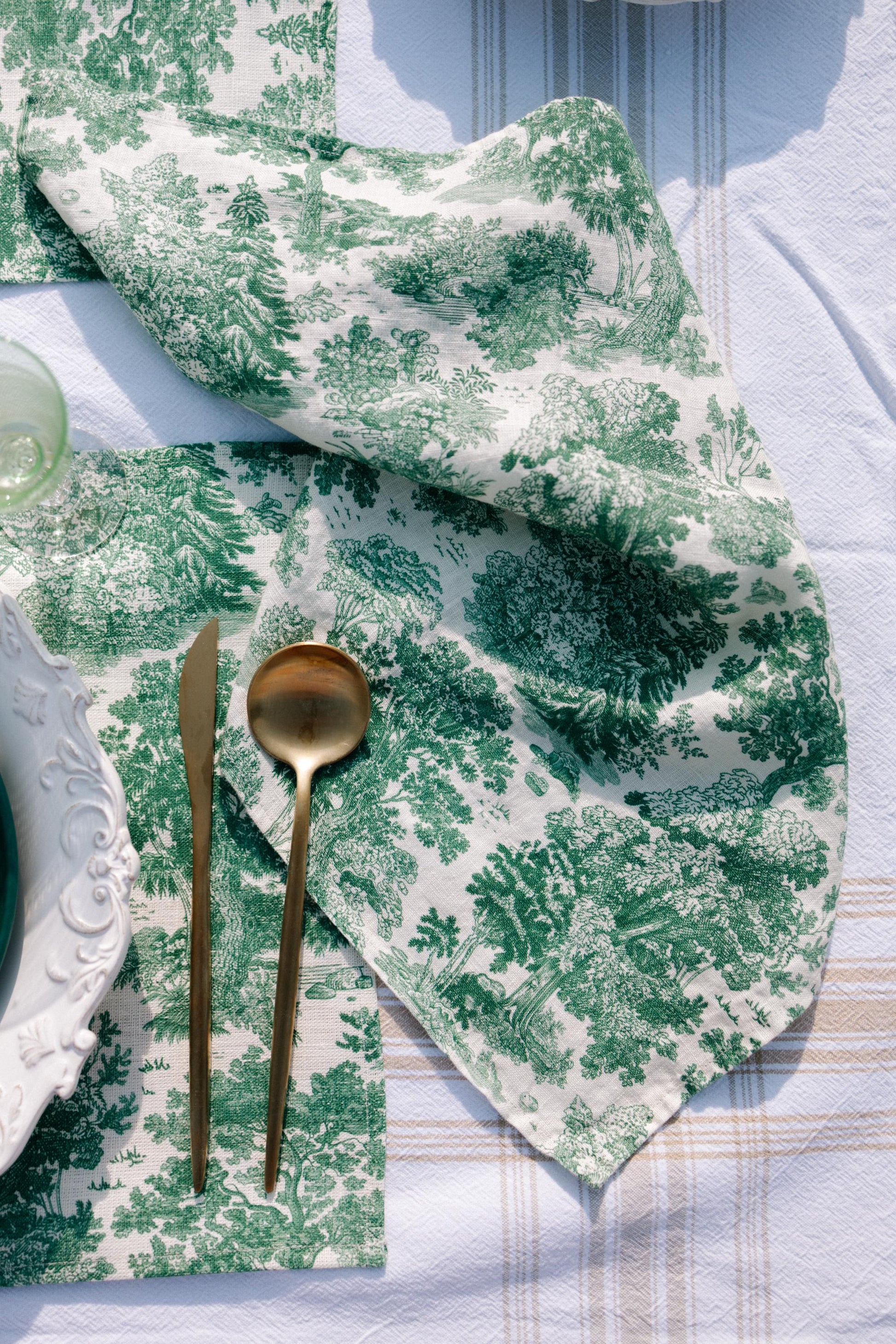 Dish towel, Forest Serenity, fabric towel, vintage kitchen towel, 100% linen