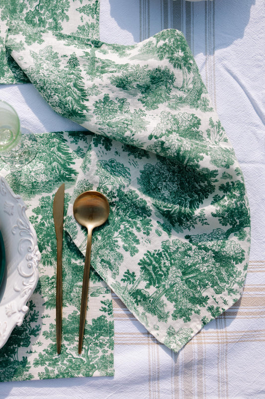 Dish towel, Forest Serenity, fabric towel, vintage kitchen towel, 100% linen