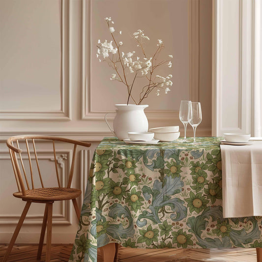 Tablecloth, Orchard, 1955, John Henry Dearle, Orange tree, custom size, William Morris, linen tablecloth, 100% linen, LINENISLOVE
