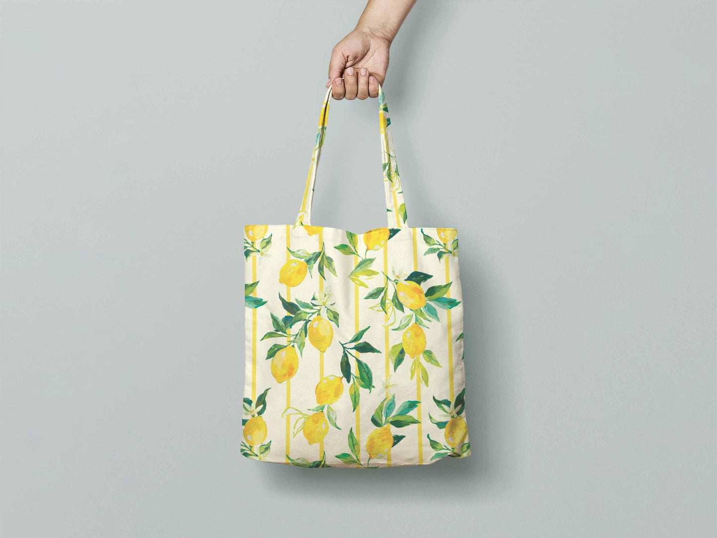 Tote bag, Tuscan Lemon, linen bag, Lemon lover gift, 100% linen bag
