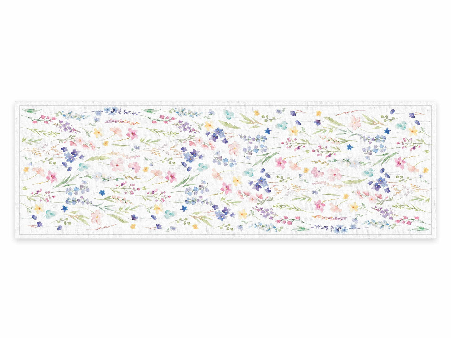 Table runner, Watercolor Meadow, 100% linen