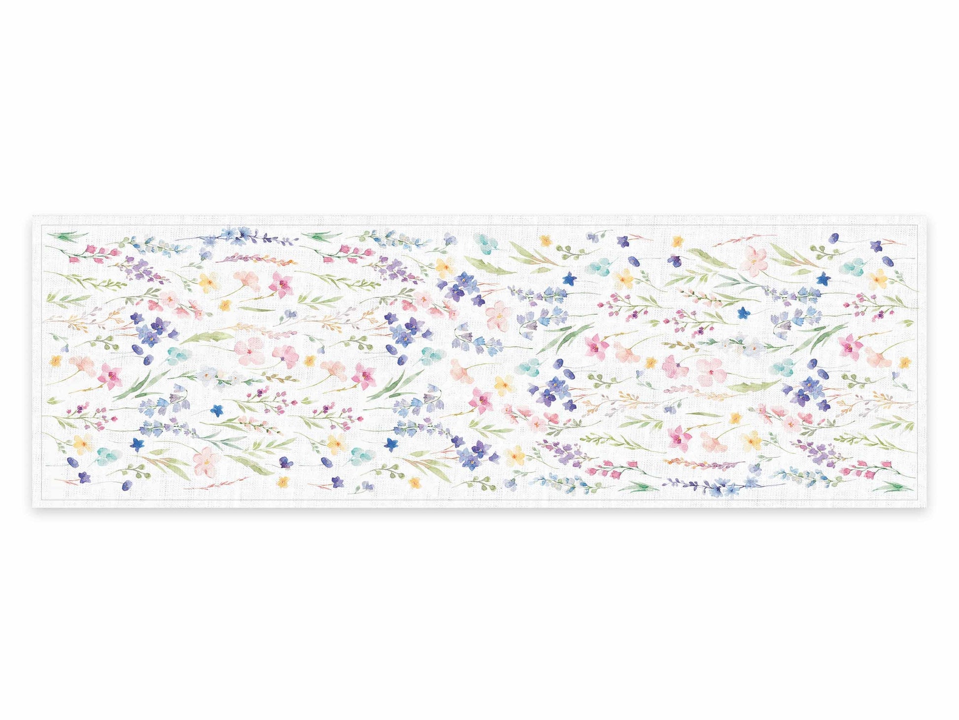 Table runner, Watercolor Meadow, 100% linen