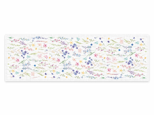 Table runner, Watercolor Meadow, 100% linen