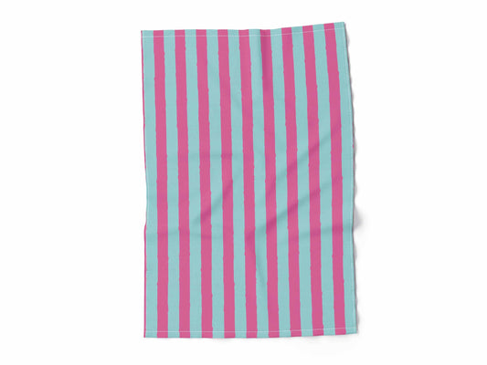 Dish towel, Candy Wave Stripes, fabric towel, 100% linen