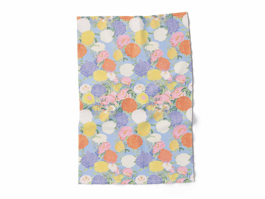 Kitchen Towel, Aster and Dahlia, fabric towel, 100% linen