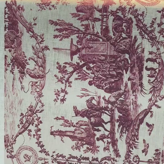 Napkins set, Jean-Baptiste Marie Huet (1745-1811), linen napkins, vintage table decor, hand made napkins set, 100% linen