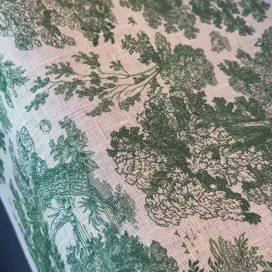 Placemats set, Forest Serenity, toile de jouy, linen placemats, linen placemats, 100% linen fabric